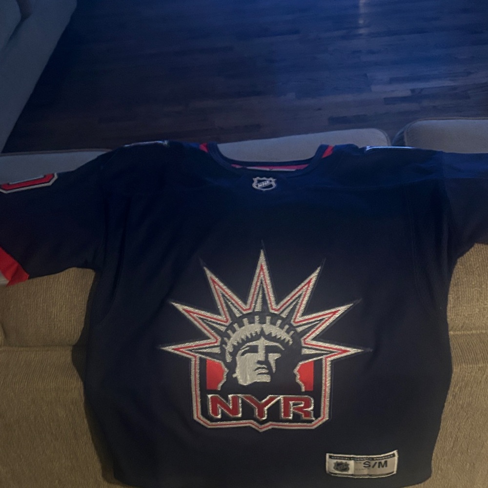 NHL Kids Dark Blue NYR Hockey Jersey